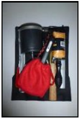 Deaton Investigations, LLC Gridding Kit shown packed inside of transport/storage bag.  Photo (c) D. Deaton 2011